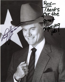 Larry Hagman autograph