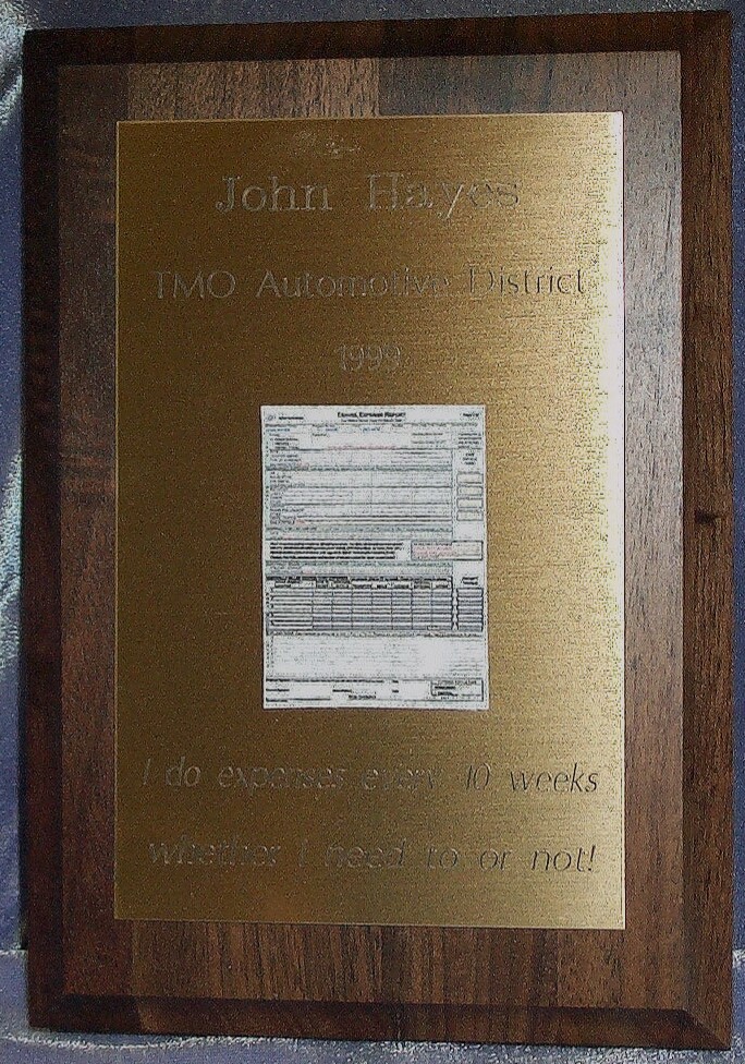 Expenses Plaque