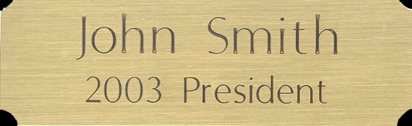 Small Brass Plate Engraving