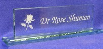 Crystal Jade Desk Name Plate